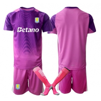 Billige Fotballdrakt Aston Villa Keeper Replika Tredjedraktsett Barn 2025-26 Kortermet (med bukser)